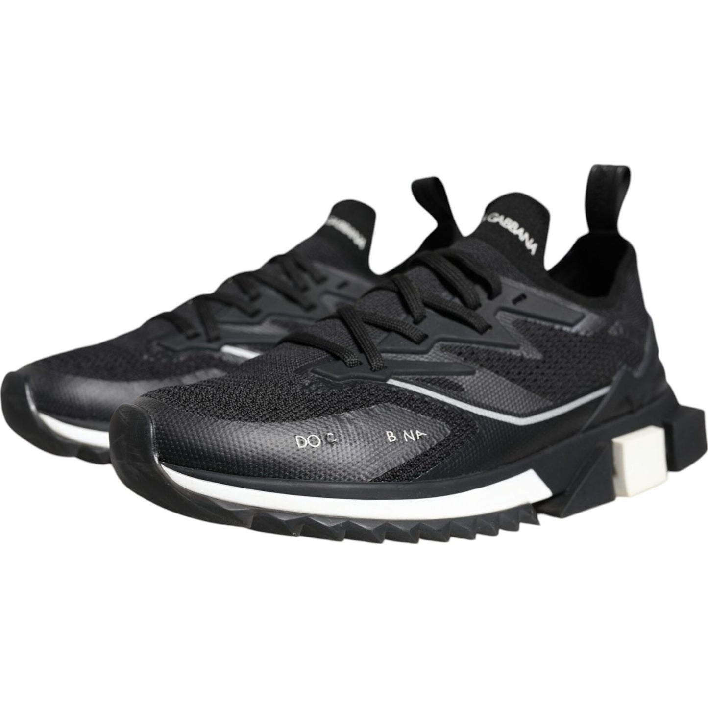 Dolce & Gabbana Black White SORRENTO Sport Stretch Sneakers Shoes Dolce & Gabbana