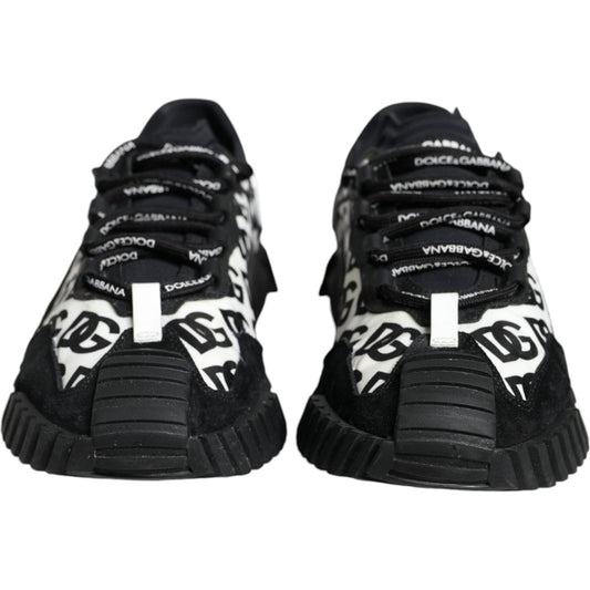 Dolce & Gabbana Black Logo Lace Up Low Top NS1 Sneakers Shoes Dolce & Gabbana