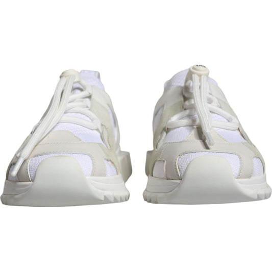 Dolce & Gabbana White Mesh Sorrento Trekking Sneakers Shoes Dolce & Gabbana