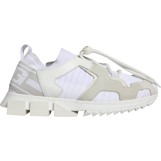 Dolce & Gabbana White Mesh Sorrento Trekking Sneakers Shoes