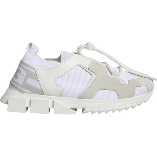 Dolce & Gabbana White Mesh Sorrento Trekking Sneakers Shoes