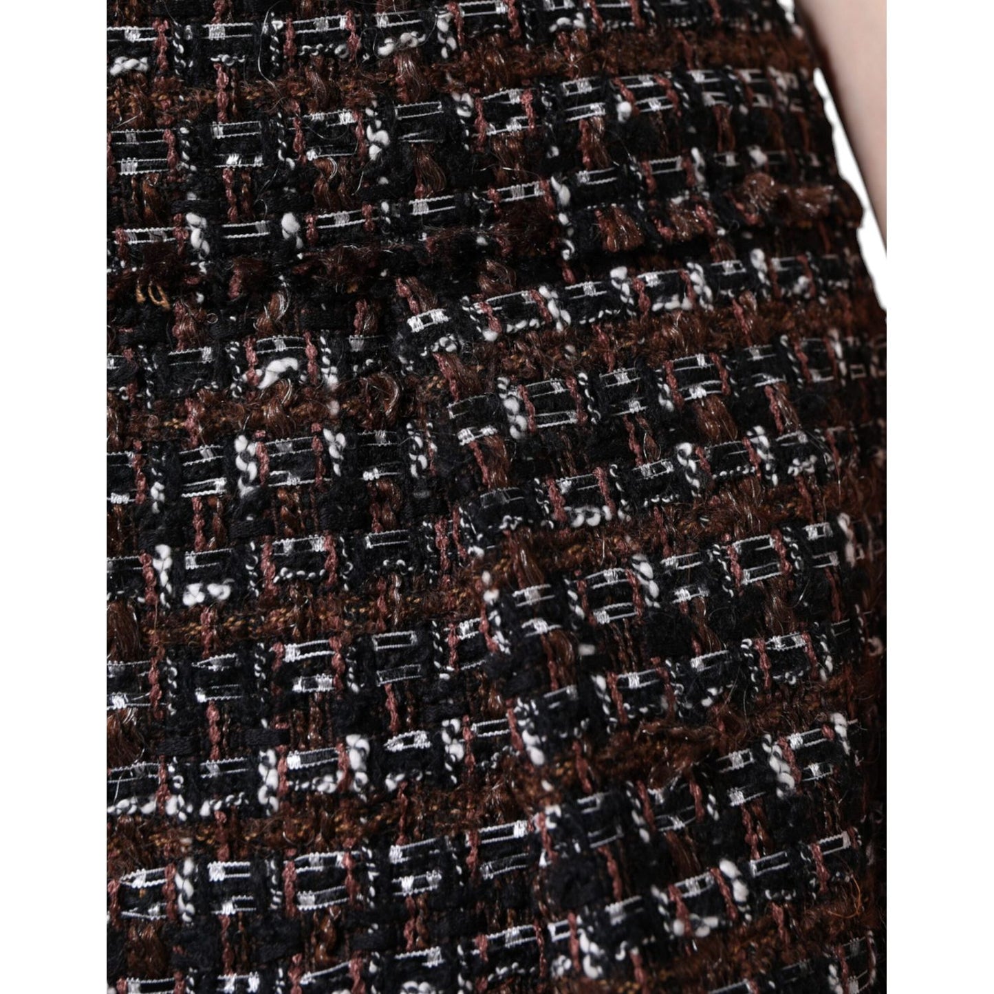 Dolce & Gabbana Multicolor High Waist Tartan Tweed A-line Mini Skirt Dolce & Gabbana