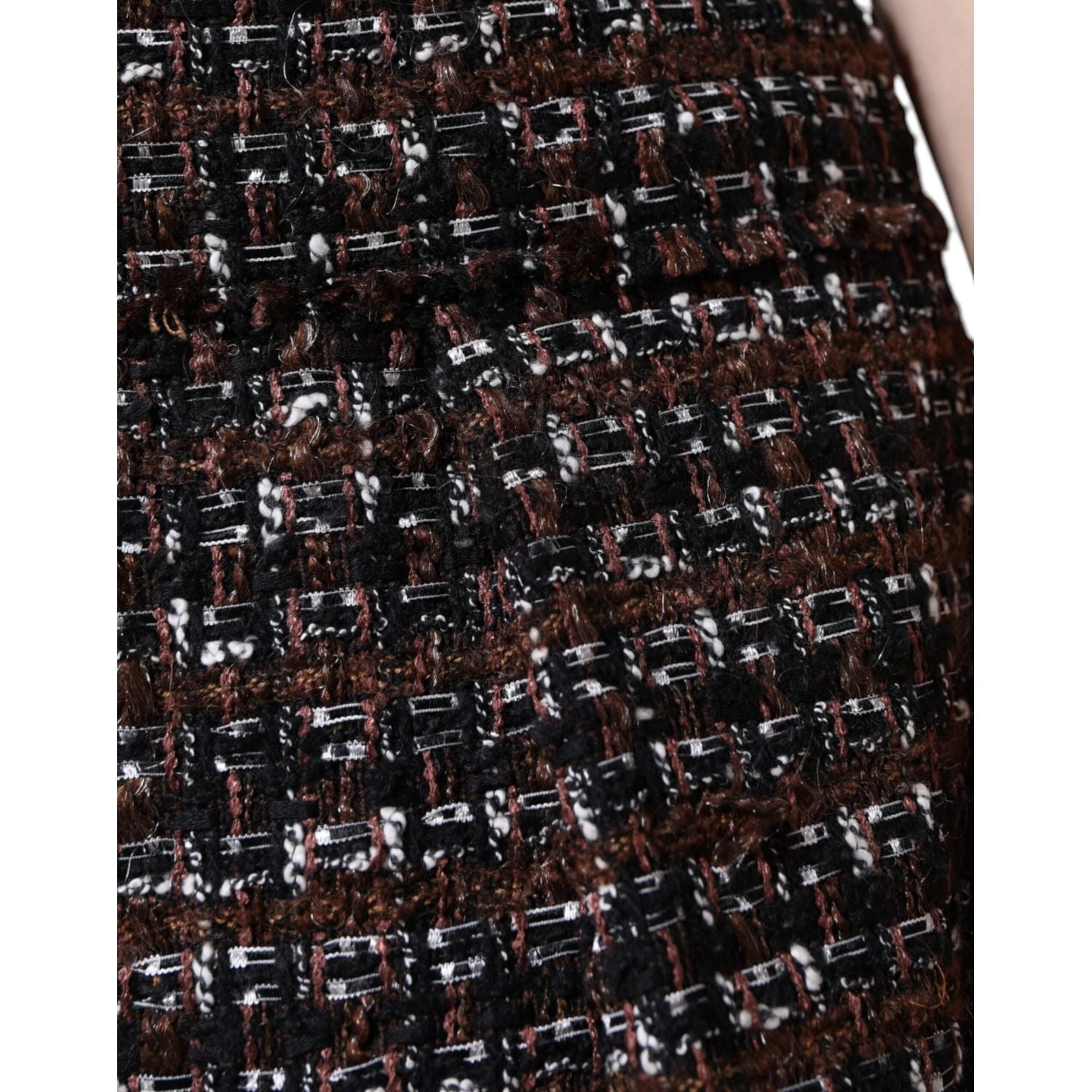 Dolce & Gabbana Multicolor High Waist Tartan Tweed A-line Mini Skirt