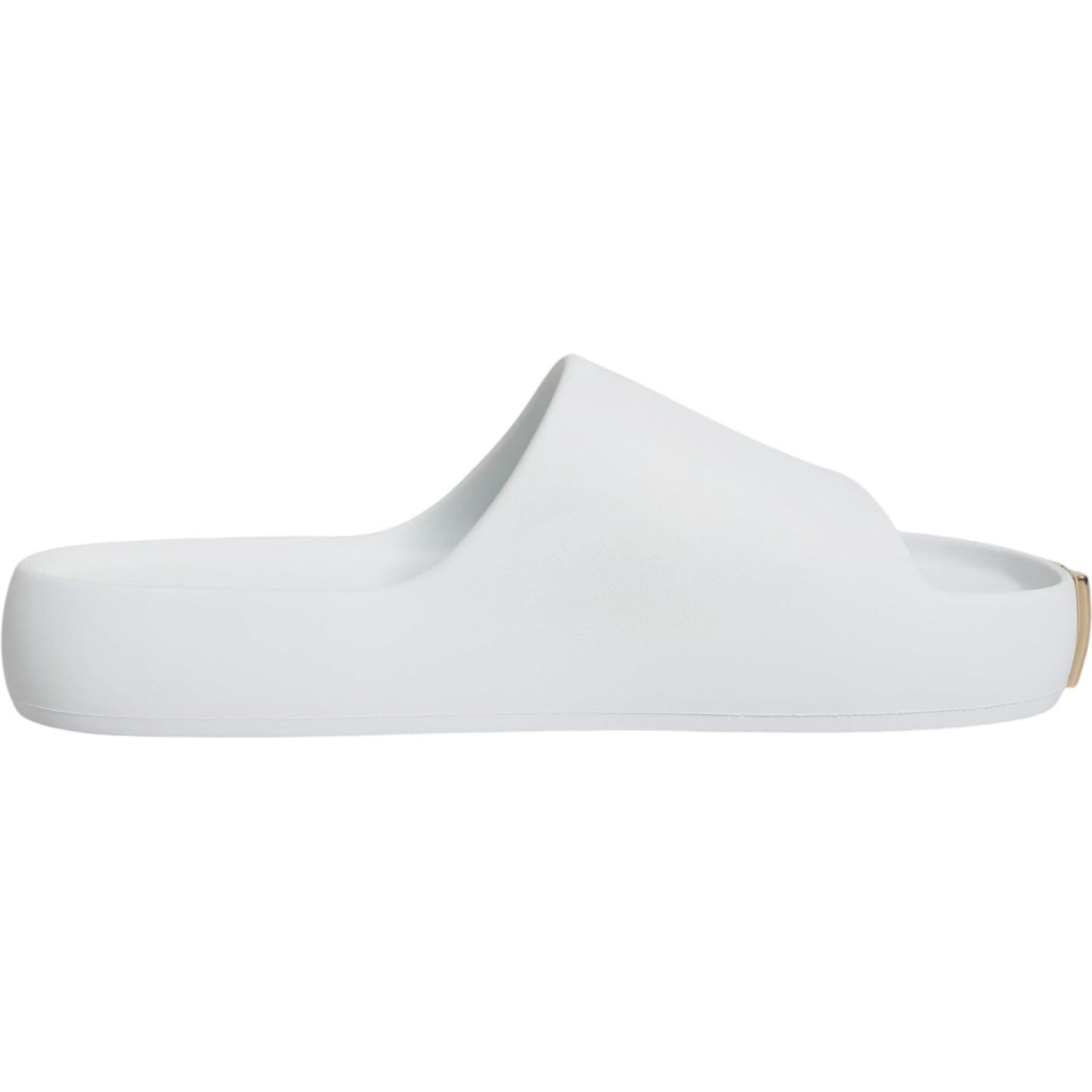 Dolce & Gabbana White Rubber Slides Sandals Beachwear Shoes Dolce & Gabbana