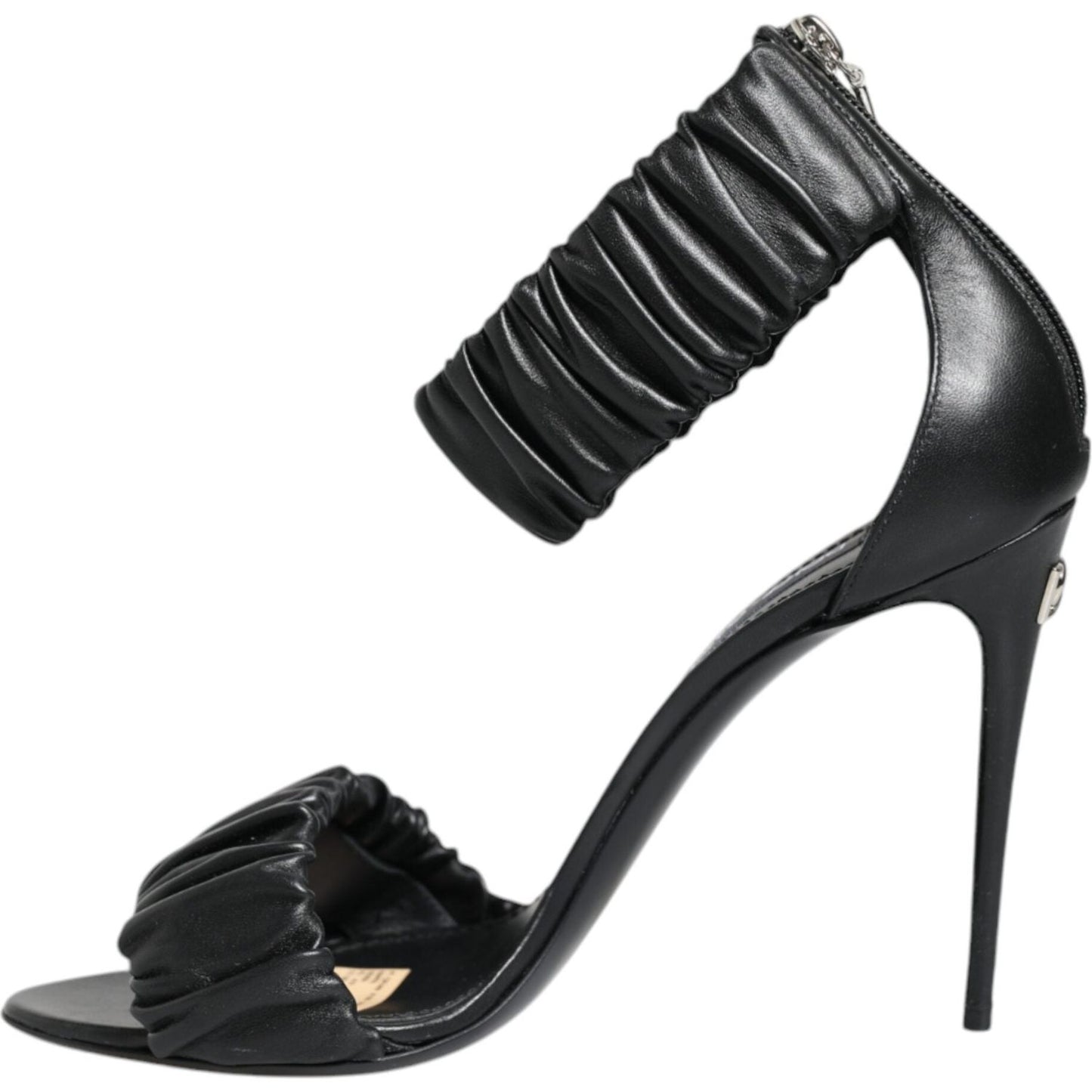 Dolce & Gabbana Black High Heels Ankle Strap Sandals Shoes Dolce & Gabbana