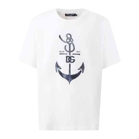 Dolce & Gabbana White Cotton T-Shirt Dolce & Gabbana