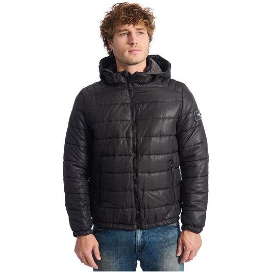 Baldinini Trend Black Polyester Men Jacket Baldinini Trend