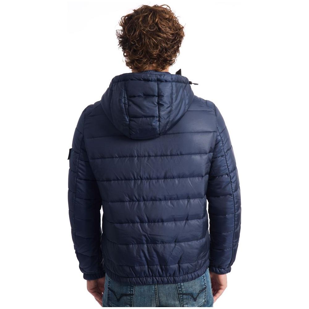 Baldinini Trend Blue Polyester Men Jacket Baldinini Trend