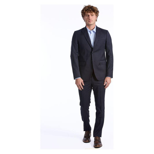 Baldinini Trend Blue Wool Suit Baldinini Trend