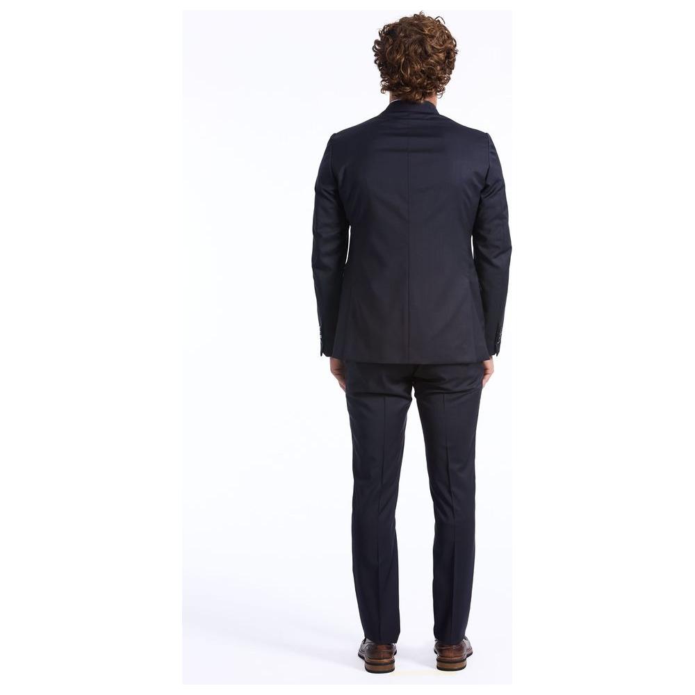 Baldinini Trend Blue Wool Men Suit Baldinini Trend