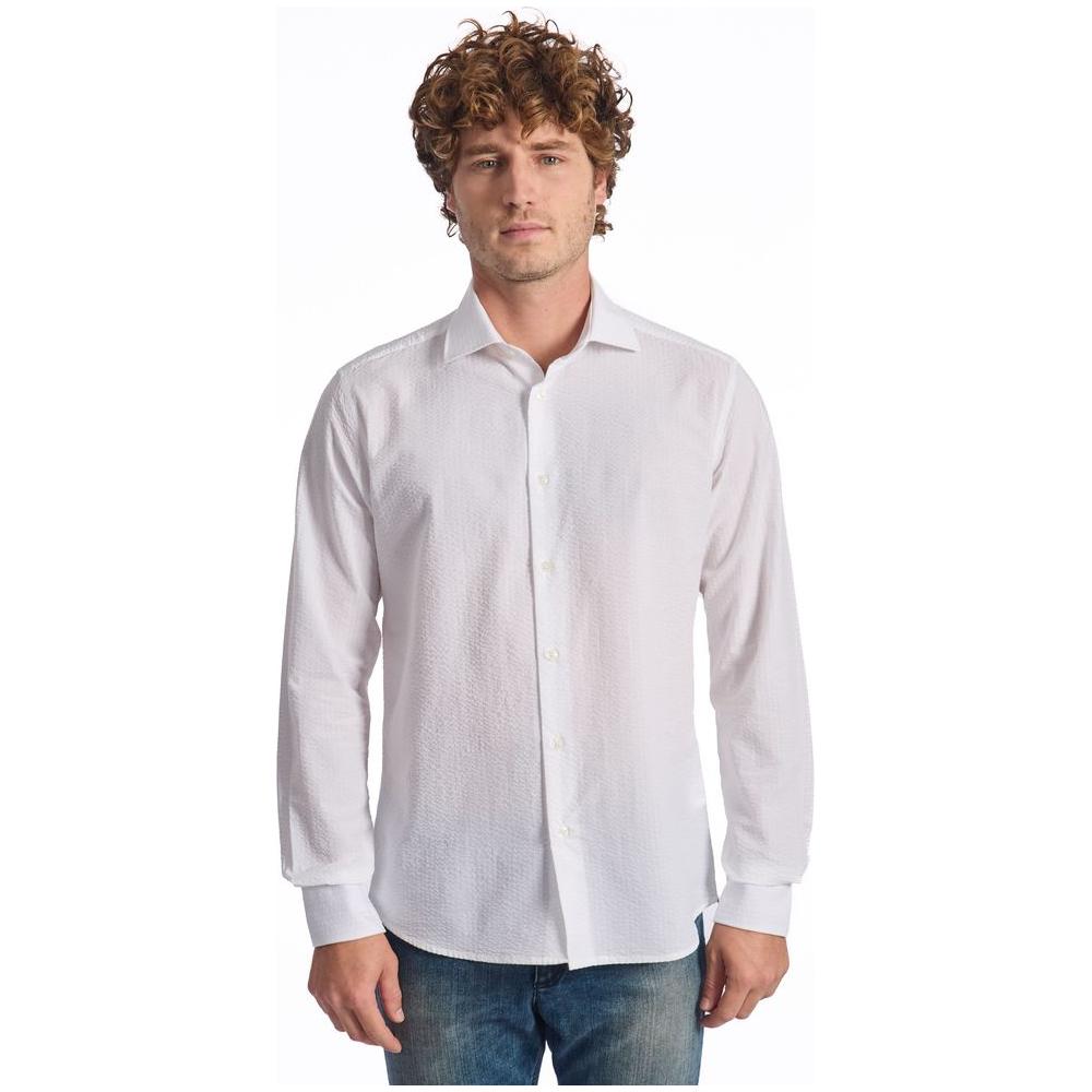 Baldinini Trend White Cotton Shirt Baldinini Trend