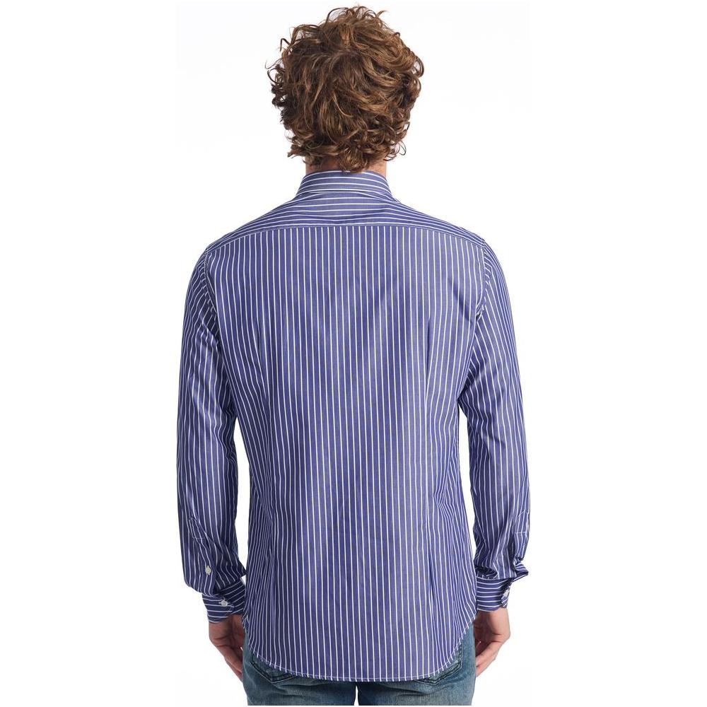 Baldinini Trend Blue Cotton Shirt Baldinini Trend