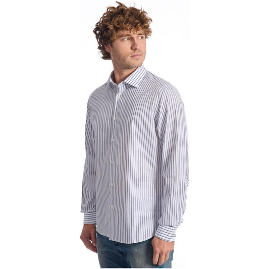 Baldinini Trend Light Blue Cotton Men Shirt Baldinini Trend