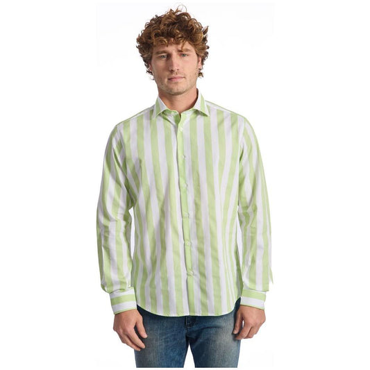 Baldinini Trend Green Cotton Shirt Baldinini Trend