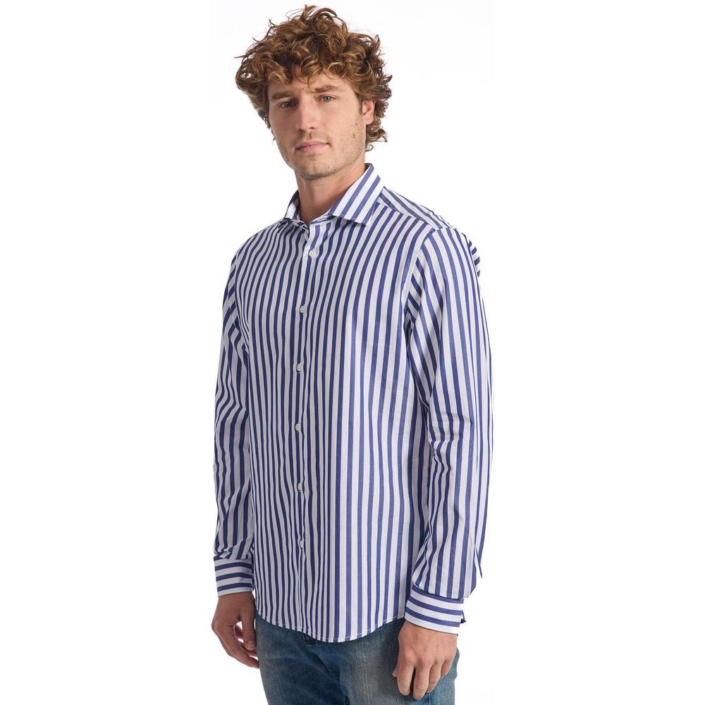 Baldinini Trend Blue Cotton Shirt Baldinini Trend