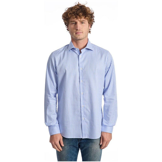 Baldinini Trend Light Blue Cotton Shirt Baldinini Trend