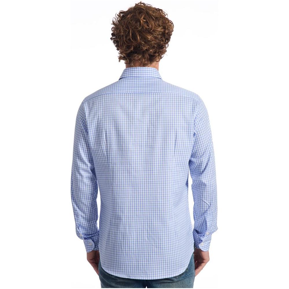 Baldinini Trend Light Blue Cotton Shirt Baldinini Trend