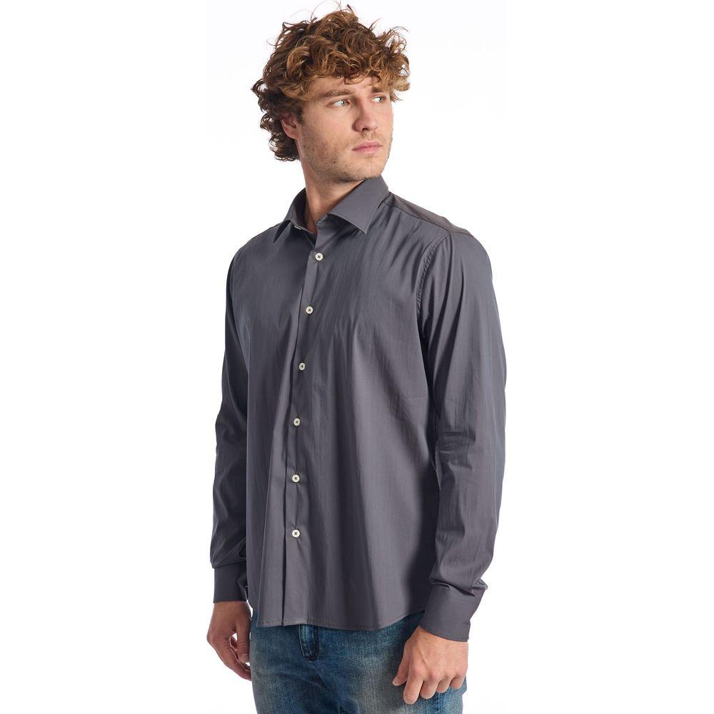 Baldinini Trend Gray Cotton Shirt