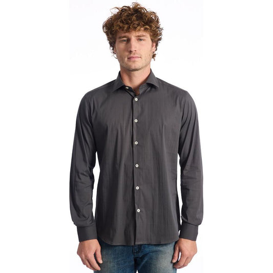 Baldinini Trend Gray Cotton Shirt