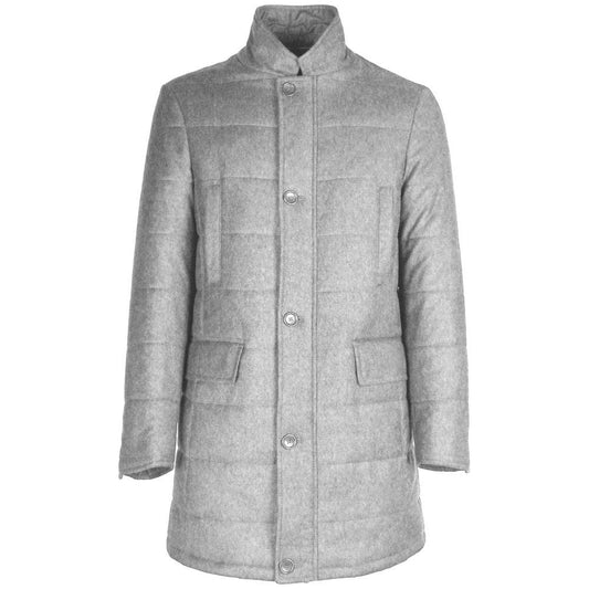 Made in Italy Gray Wool Vergine Jacket Made in Italy