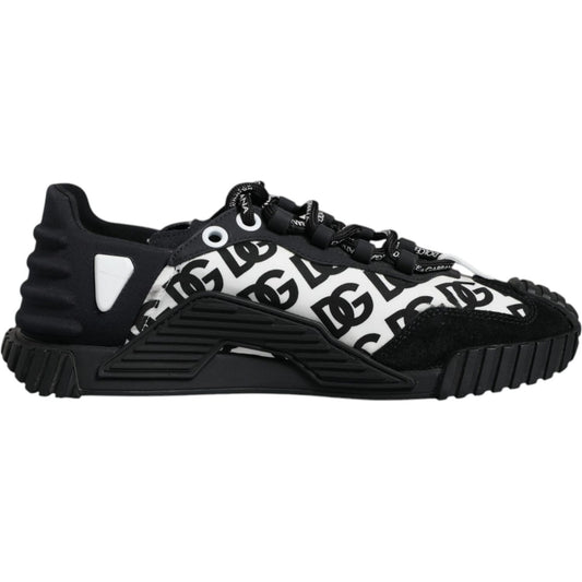 Dolce & Gabbana Black Logo Lace Up Low Top NS1 Sneakers Shoes Dolce & Gabbana