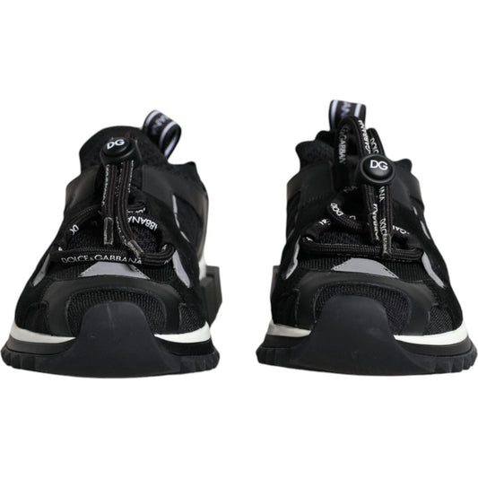 Dolce & Gabbana Black Mesh Sorrento Trekking Sneakers Shoes