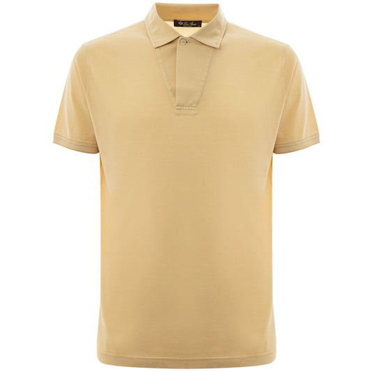 Loro Piana Yellow Silk Polo Shirt Loro Piana