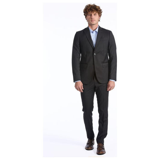 Baldinini Trend Gray Wool Men Suit Baldinini Trend