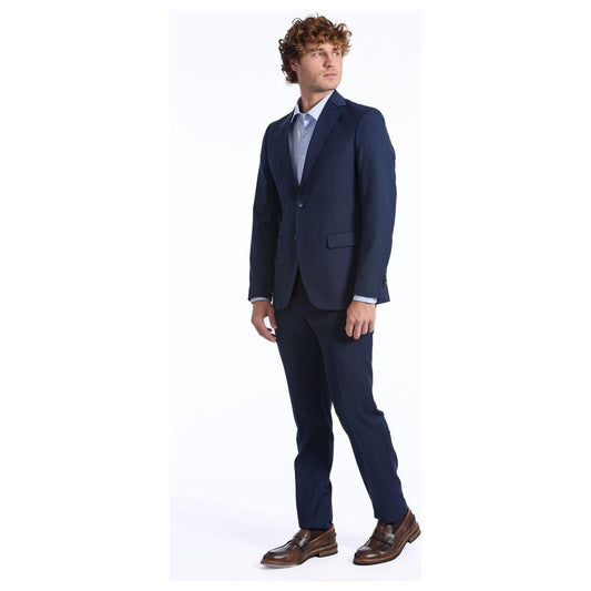 Baldinini Trend Blue Wool Men Suit Baldinini Trend