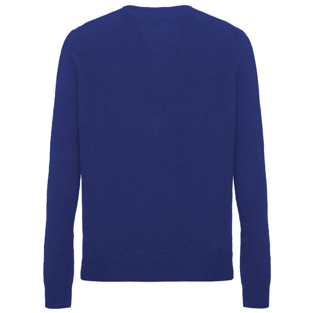 Malo Blue Wool Men Turtleneck Sweater Malo