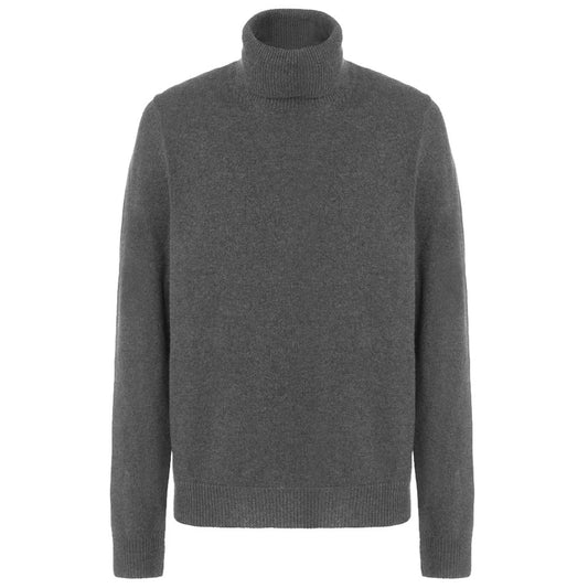 Malo Gray Wool Men Sweater Turtleneck Malo