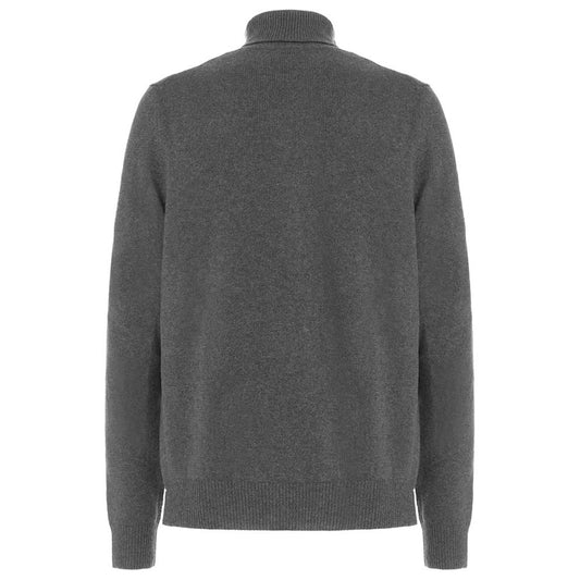 Malo Gray Wool Men Sweater Turtleneck Malo