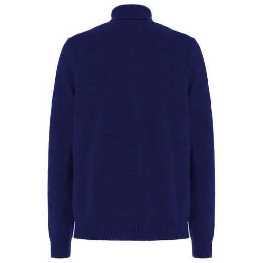 Malo Blue Wool Men's Turtleneck Sweater Malo