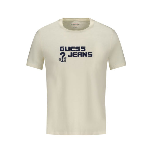 Guess Jeans Beige Cotton T-Shirt