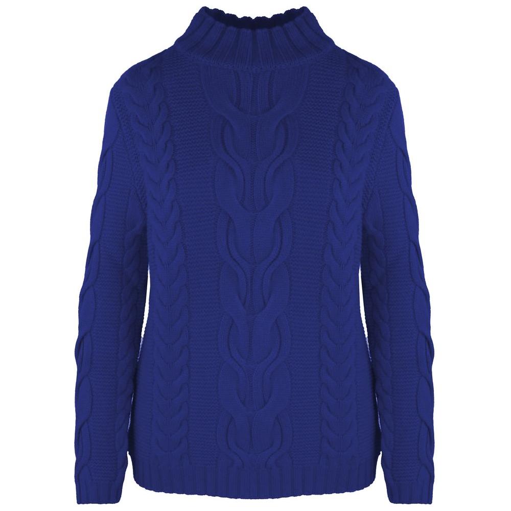 Malo Blue Wool Women's Turtleneck Sweater Malo