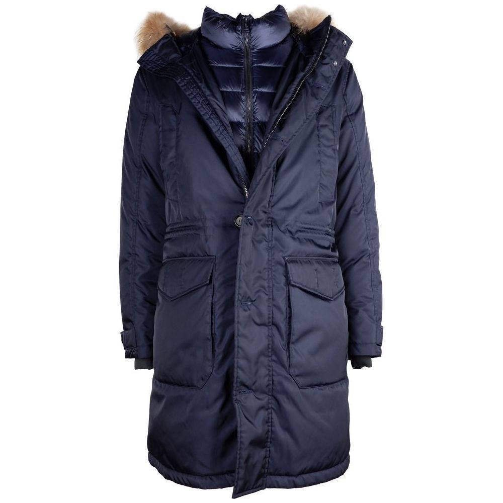 Add Blue Nylon Men's Down Jacket Add