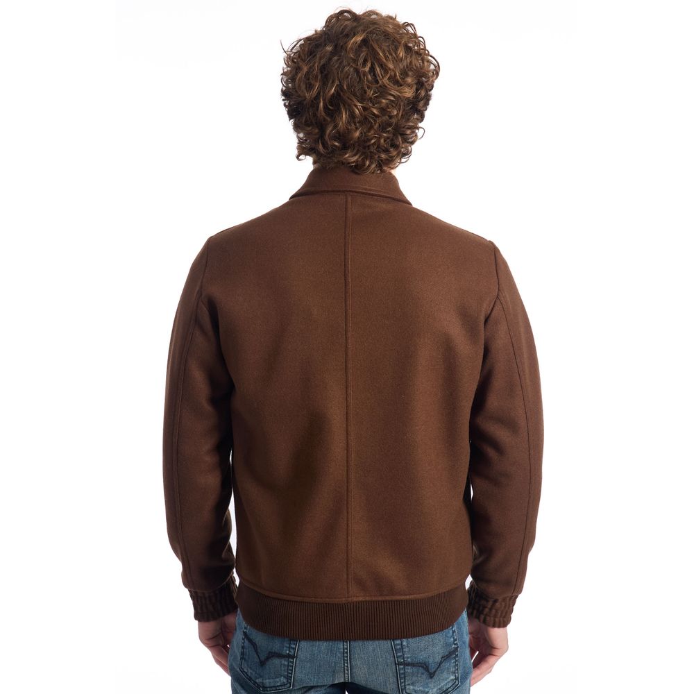 Roberto Pepe Luxury Brown Viscose Jacket