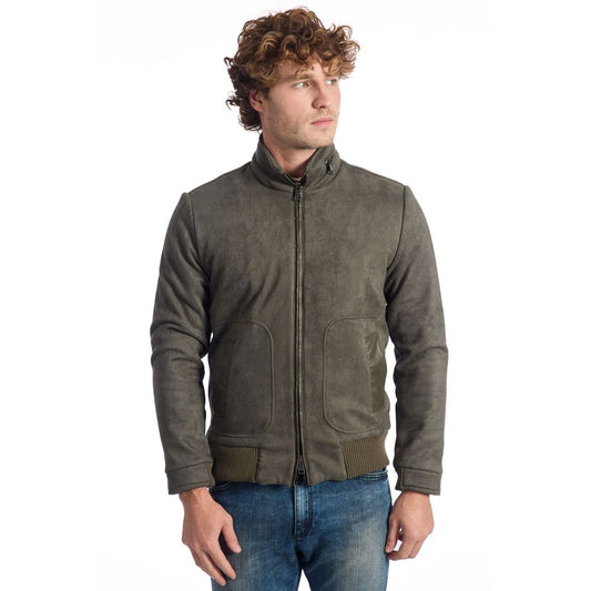 Roberto Pepe Luxury Green Ecomontone Men Jacket Roberto Pepe Luxury