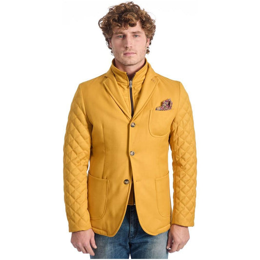 Roberto Pepe Luxury Yellow Viscose Jacket Roberto Pepe Luxury