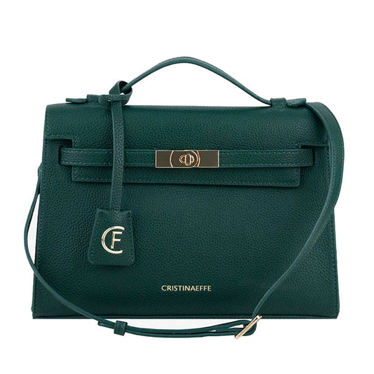 CRISTINAEFFE Green Artificial Leather Women Crossbody Bag CRISTINAEFFE