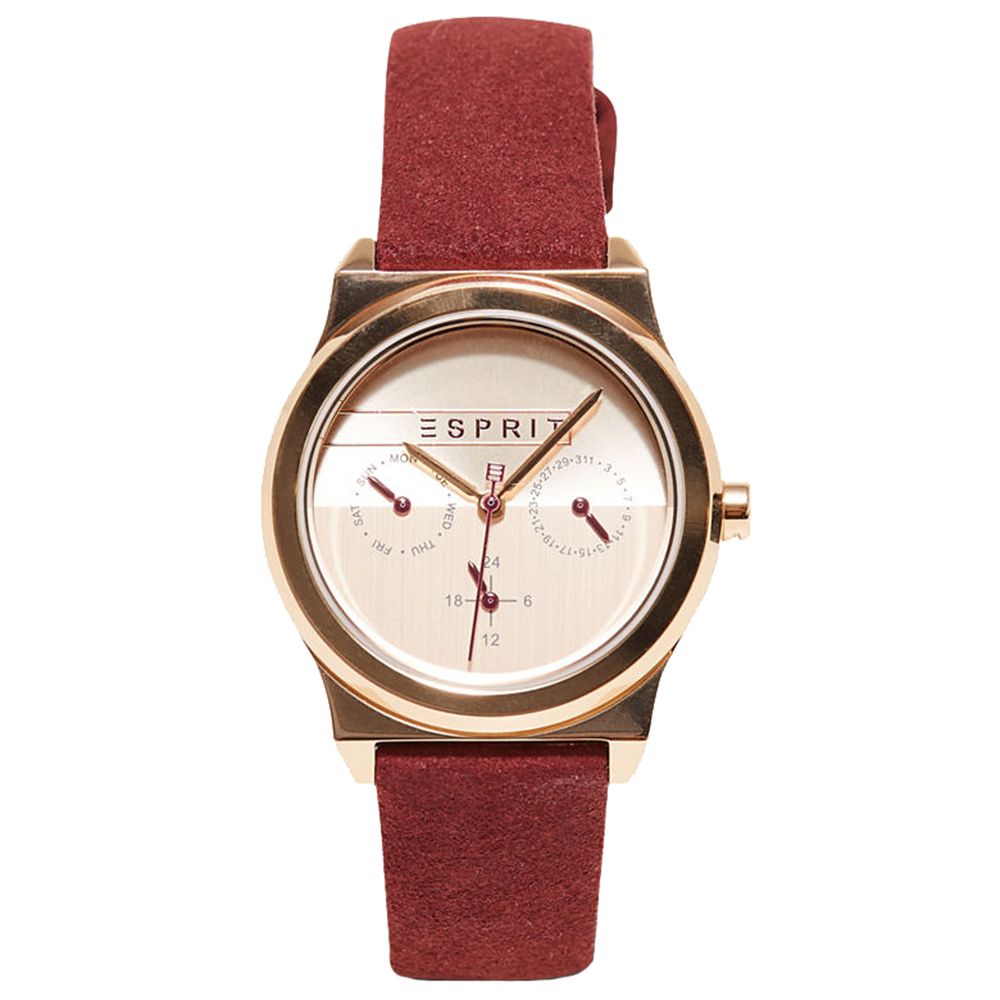 Esprit Red Leather Watch