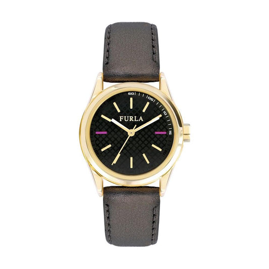 Furla Black Leather Watch Furla