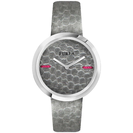 Furla Gray Leather Watch Furla