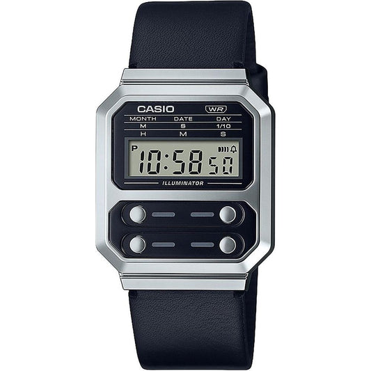 Casio Black Leather Watch Casio