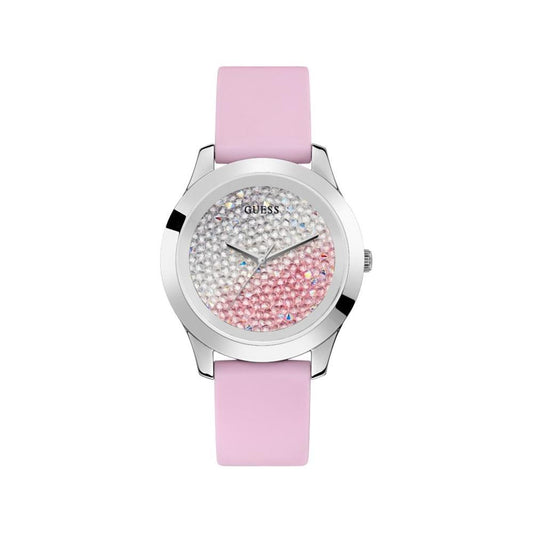 Guess Pink Rubber Watch