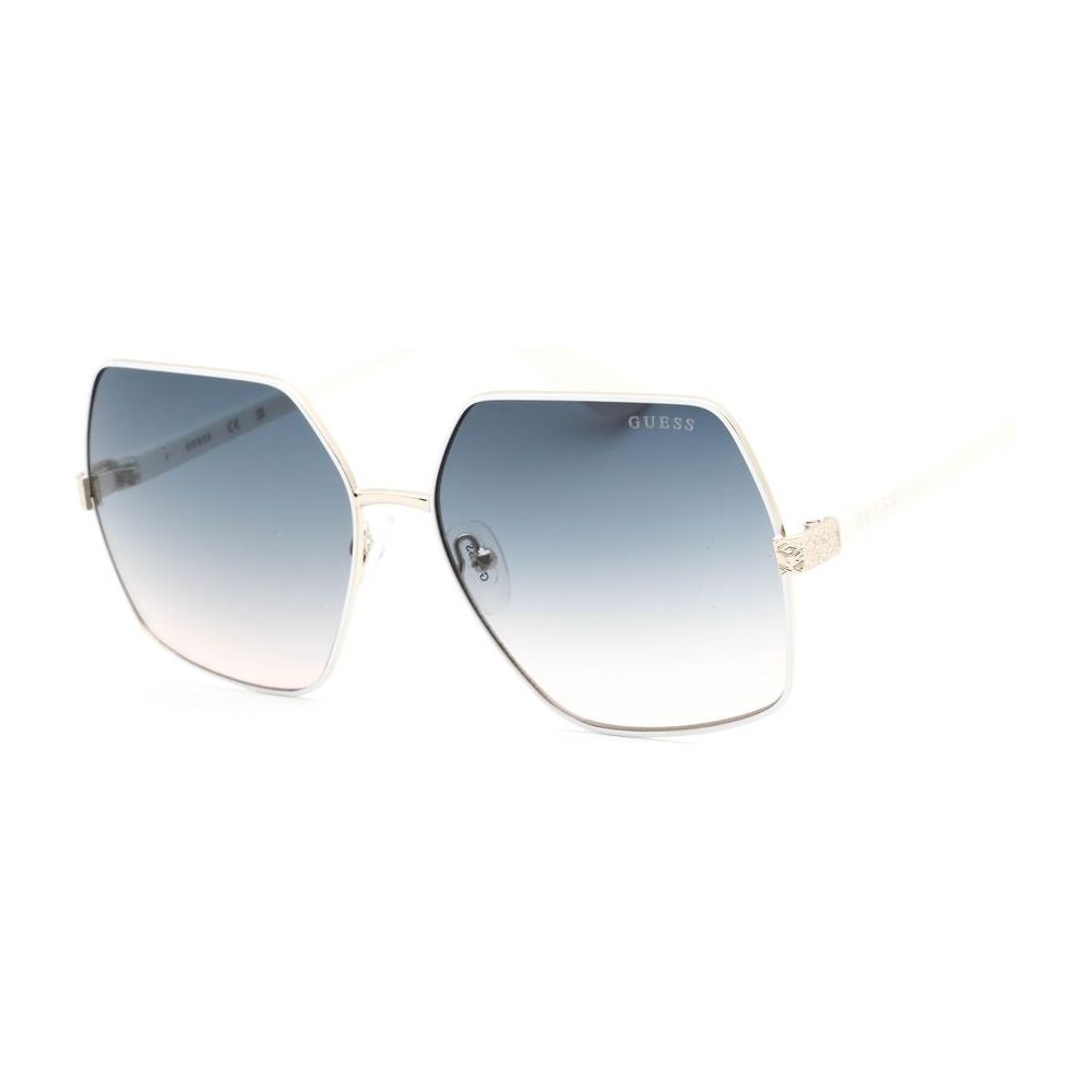 Guess White Metal Sunglasses Guess