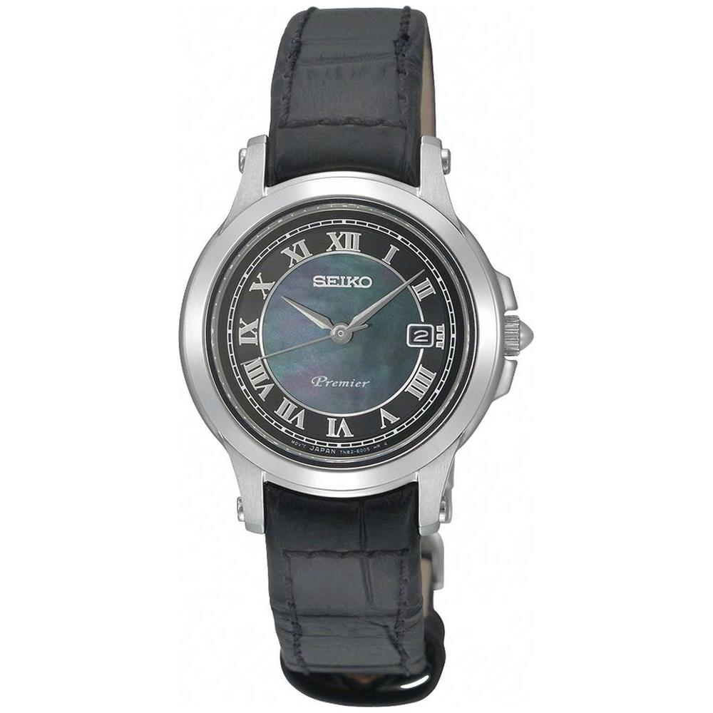 Seiko Black Leather Watch Seiko