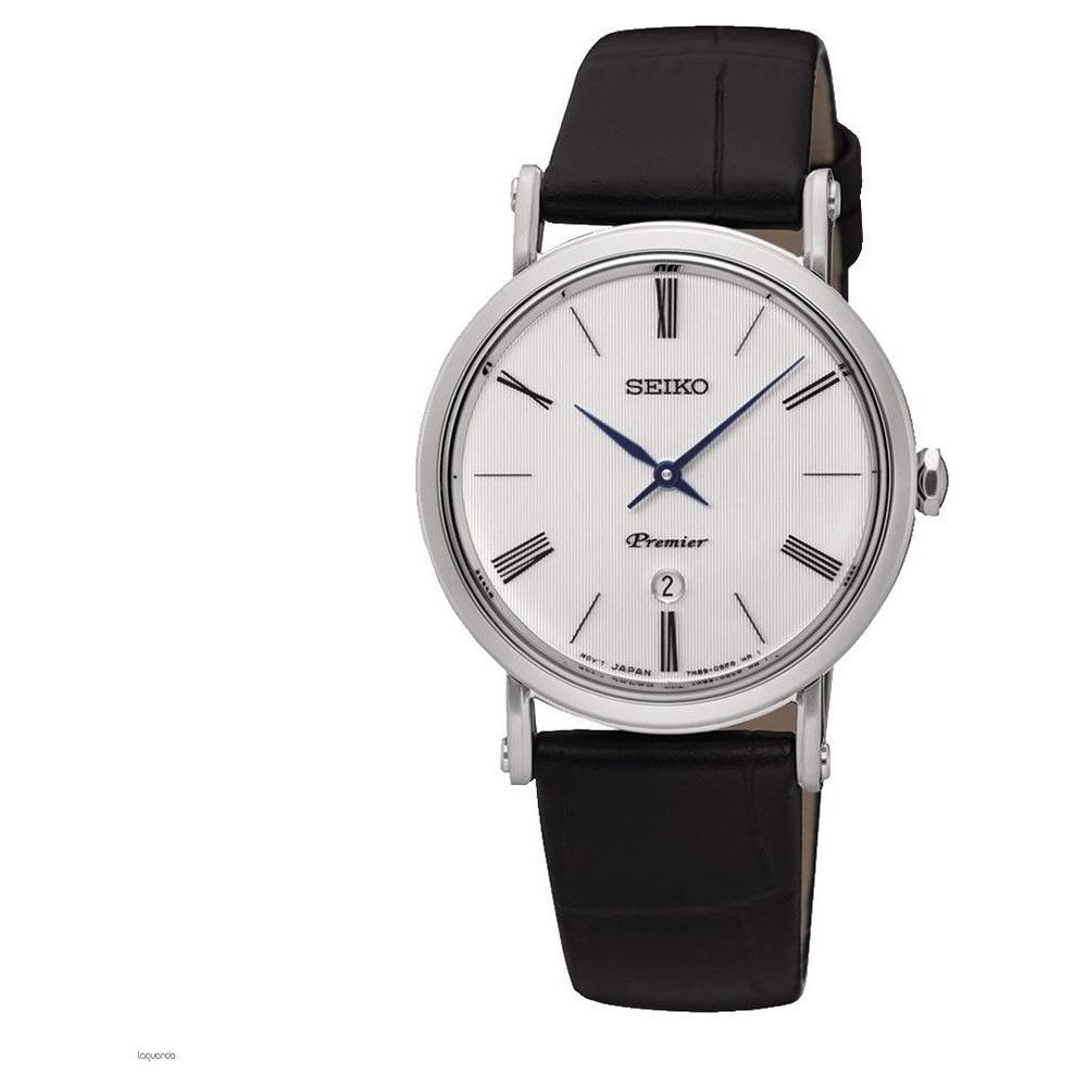 Seiko Black Leather Watch Seiko