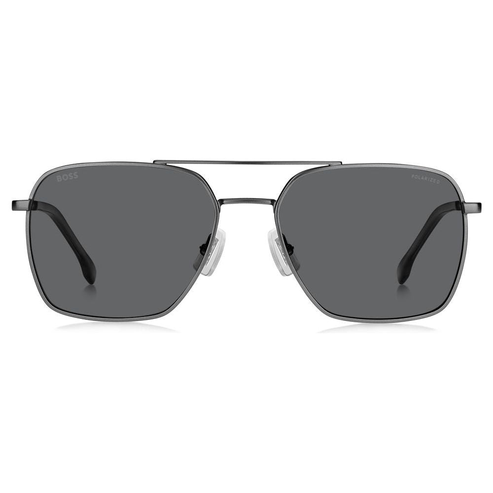 Hugo Boss Gray Metal Sunglasses Hugo Boss