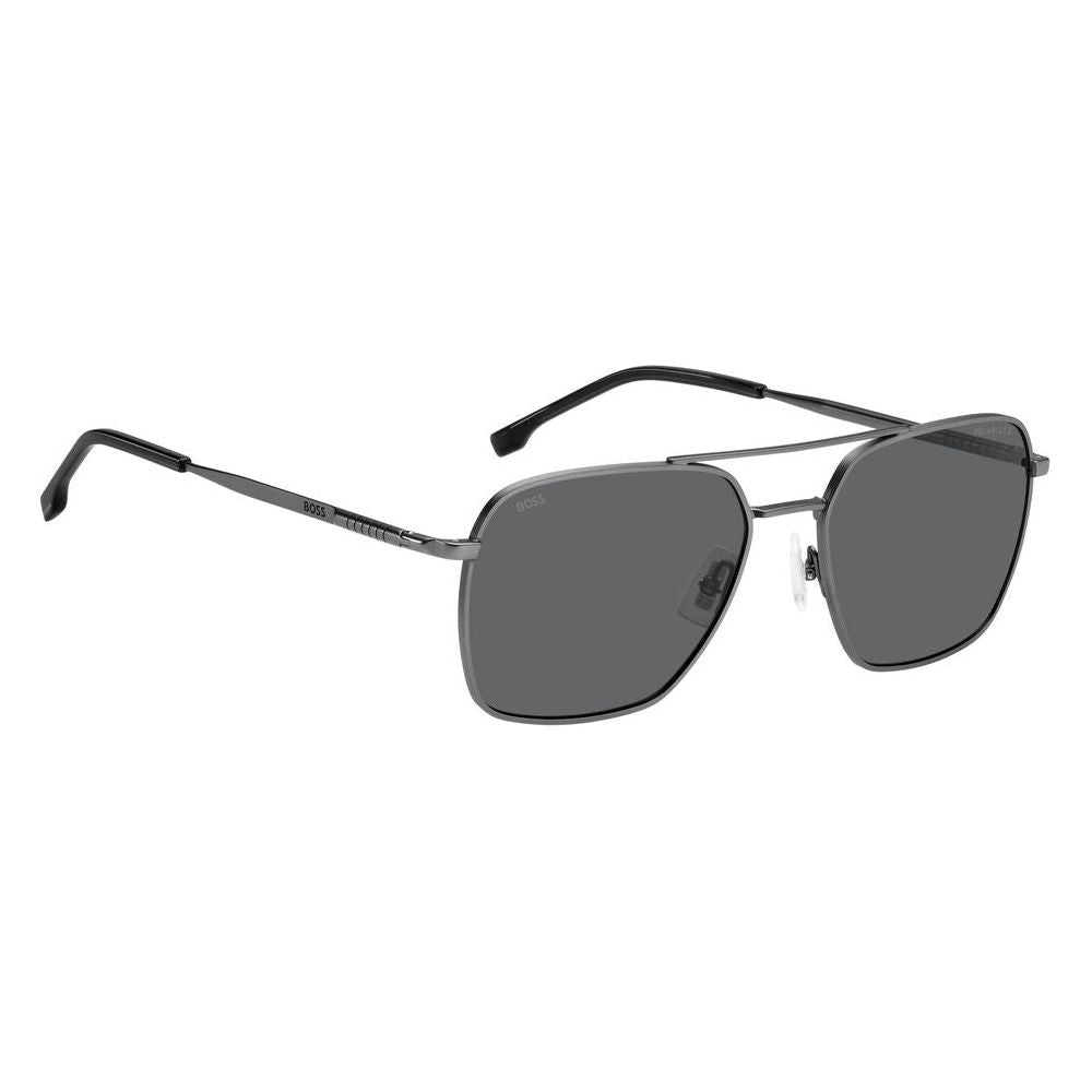 Hugo Boss Gray Metal Sunglasses Hugo Boss